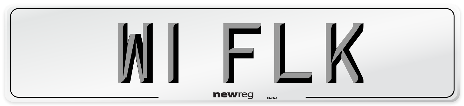 W1 FLK Number Plate from New Reg